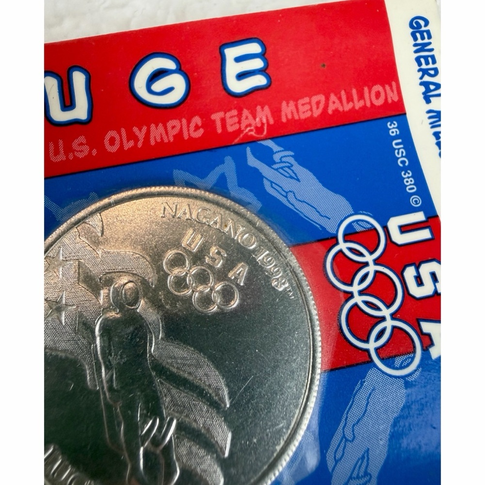 (VTG) GENERAL MILLS • Silver USA Luge Olympic Team Nagano 1998 Collectible Coin - Picture 5 of 6